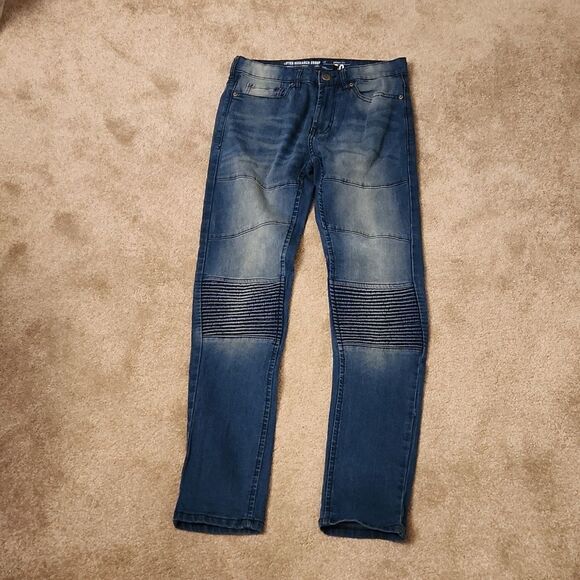 LRG Lifted Research Group Skinny Jeans w/ Moto Details Size 30 US 10 - Picture 4 of 9